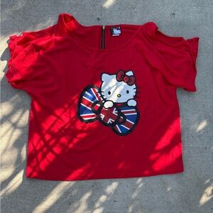 Hello Kitty Sanrio UK Red Women’s Short Sleeve Tee